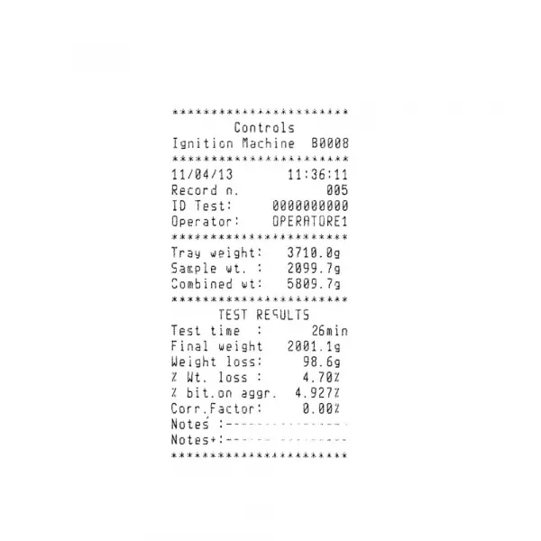 Asphalt Binder Analyzer by Ignition Method